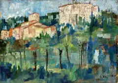 Landscape by Ermanno Vanni, Signature lower right. & Nbsp;, offered Apr 2021