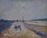 Luigi Salsiccioni Toci, Shepherd with flock, Sign at the bottom to the left.
