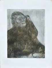 Gorilla by Attilio Steffanoni, 1964, Signature and date lower right; edition lower left., offered Apr 2021