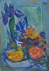 Flowers by Sineo Gemignani, 1970, Signature and date top right., offered Apr 2021