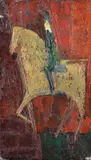 Wolf Reuther, Knight, Oil painting on canvas