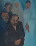 Figures by Franco Villoresi, Oil on plywood, offered Mar 2021