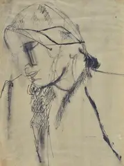Figure by Bruno Cassinari, 1945, Signature lower right. Signature and date engraved on the cardboard on the back., offered Mar 2021