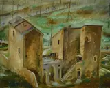 Alfredo Furiga, Road to Monteverde Nuovo, 1931, Signature lower right. On the reverse