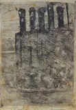 Luigi Bartolini, The warriors, Signature and title in pencil in the lower center; signature and date in the lower left plate.
