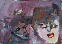 Two faces by Mino Maccari, Signature top left., offered Mar 2021