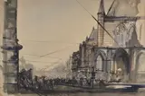 Glimpse of the city by Pietro Annigoni, Signature lower right. & Nbsp;, offered Mar 2021