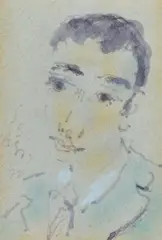 Face by Filippo de Pisis, 1942, Signature and date lower left., offered Mar 2021