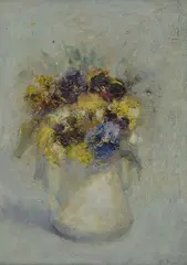 Flowerpot by Norma Mascellani, Signature lower right., offered Mar 2021