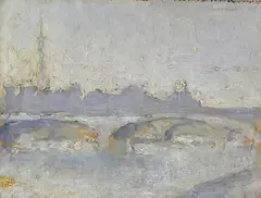 View of the Thames by Norma Mascellani, Signature top right., offered Mar 2021