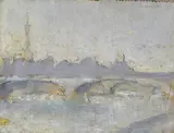 Norma Mascellani, View of the Thames, Signature top right.