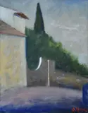 Ottone Rosai, Via San Leonardo, 1955, Signature lower right. Authentication by Luigi Cavallo on photograph.