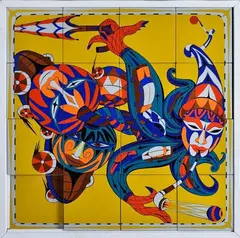 Convulsion of balls by Carmine Calvanese, 1998, On the reverse: signature, offered Mar 2021