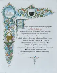 Miniature on parchment by Carmela Ceccherelli, offered Mar 2021