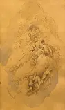 Eugen Klimsch, Sketch for ceiling, Sign at the bottom to the left.