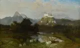 August Lohr, View of Hohenschweangau Castle and the village