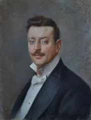 Ettore Ximenes, Portrait of Ermete Zacconi, 1900, Signature and date top right.
