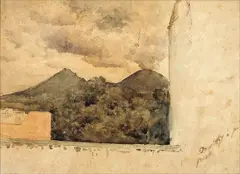 Giuseppe De Nittis, View from the terrace, Signature lower right. & Nbsp;