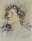 Antonio Mancini, Head of a woman
