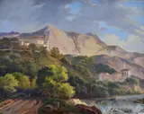 Teodoro Duclère, Landscape, Signature lower left. & Nbsp;