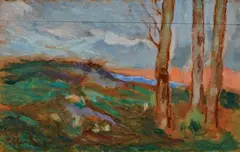 Landscape by Ulvi Liegi, Sign at the bottom to the left., offered Mar 2021