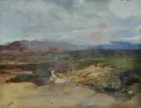 Lorenzo Delleani, Landscape with figure