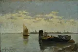 Pietro Fragiacomo, Boats in the lagoon