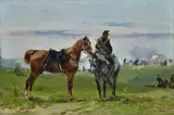 Sebastiano De Albertis, Soldier on horseback