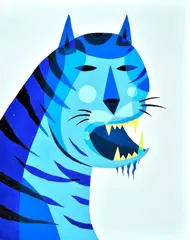 Tiger by Urto, 2020, Signature and date on the reverse., offered Mar 2021