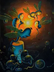 Saving 2 by Fone, 2019, Signature and date in the lower center. On the back title, offered Mar 2021