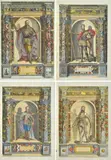 Dominicus Custos, Armamentarium heroicum, Quattro incisioni tratte da disegni di Giovanni Battista Fontana.