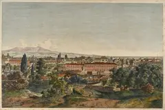 Carl Ferdinand Sprosse, Veduta di Roma, mm.