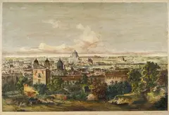 Carl Ferdinand Sprosse, Veduta di Roma dal Gianicolo (Rom Im Jani)