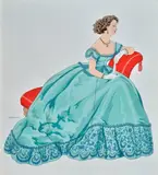 Giovanni Meschini, Ritratto di signora, In basso a sinistra: "Meschini".