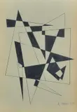 Angelo Maino, Composition, 1926, Signature and date lower right.