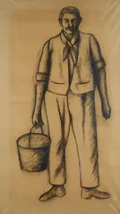 Ottone Rosai, Man with bucket, 1934, Bibliography: & nbsp;