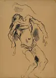 Felice Carena, Deposition (front); Three figures (back)