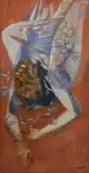 Bruno Saetti, The protector angel, 1961, Signature lower right. On the reverse: Galleria San Fedele label