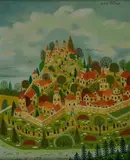 Thomas Alain, Paysage avec dapins au premier plain