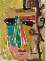 Without title by Sandro Chia, Signature lower right. Authentication of the author on photo., offered Feb 2021