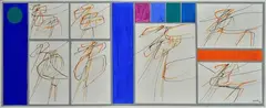 Without title by Achille Perilli, 1966, Signature and date lower right. Authentication of the author on photo dated, offered Feb 2021