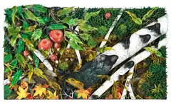 Birches and chestnuts by Piero Gilardi, 1994, Authentication of the author on photo; Piero Gilardi Archive Certificate n. arch., offered Feb 2021