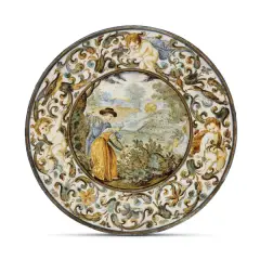 Carlo Antonio Grue, A Plate, Castelli D'Abruzzo, Carlo Antonio Grue, Circa 1675-1685, A PLATE