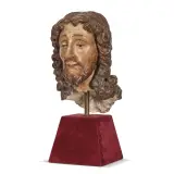 Andrea Ferrucci, Workshop of Andrea Ferrucci (Fiesole 1465 - Florence 1526), A Reedemer’s head, painted in polychromy putty, 33,5x24x20,5 cm, Workshop of Andrea Ferrucci (Fiesole