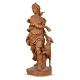Bernardino Cametti, Attribuited to Bernardino Cametti (Rome 1669 - 1736), Hunter Diane, terracotta, 178x88x85 cm, Attribuited to Bernardino Cametti (Rome