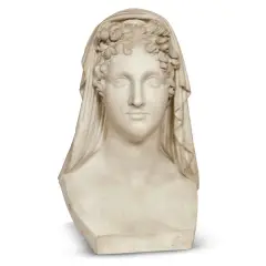 Lorenzo Bartolini, Ideal Portrait, white marble