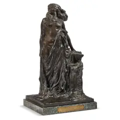 Leonardo Bistolfi, The Strenght Of Will, bronze