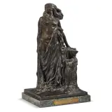 Leonardo Bistolfi, The Strenght Of Will, bronze