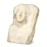 Arrigo Minerbi, Female Head, white marble