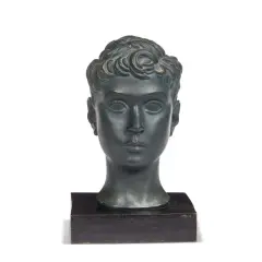Bust Of A Young Boy by Quirino Ruggeri, bronze, offered Oct 2023